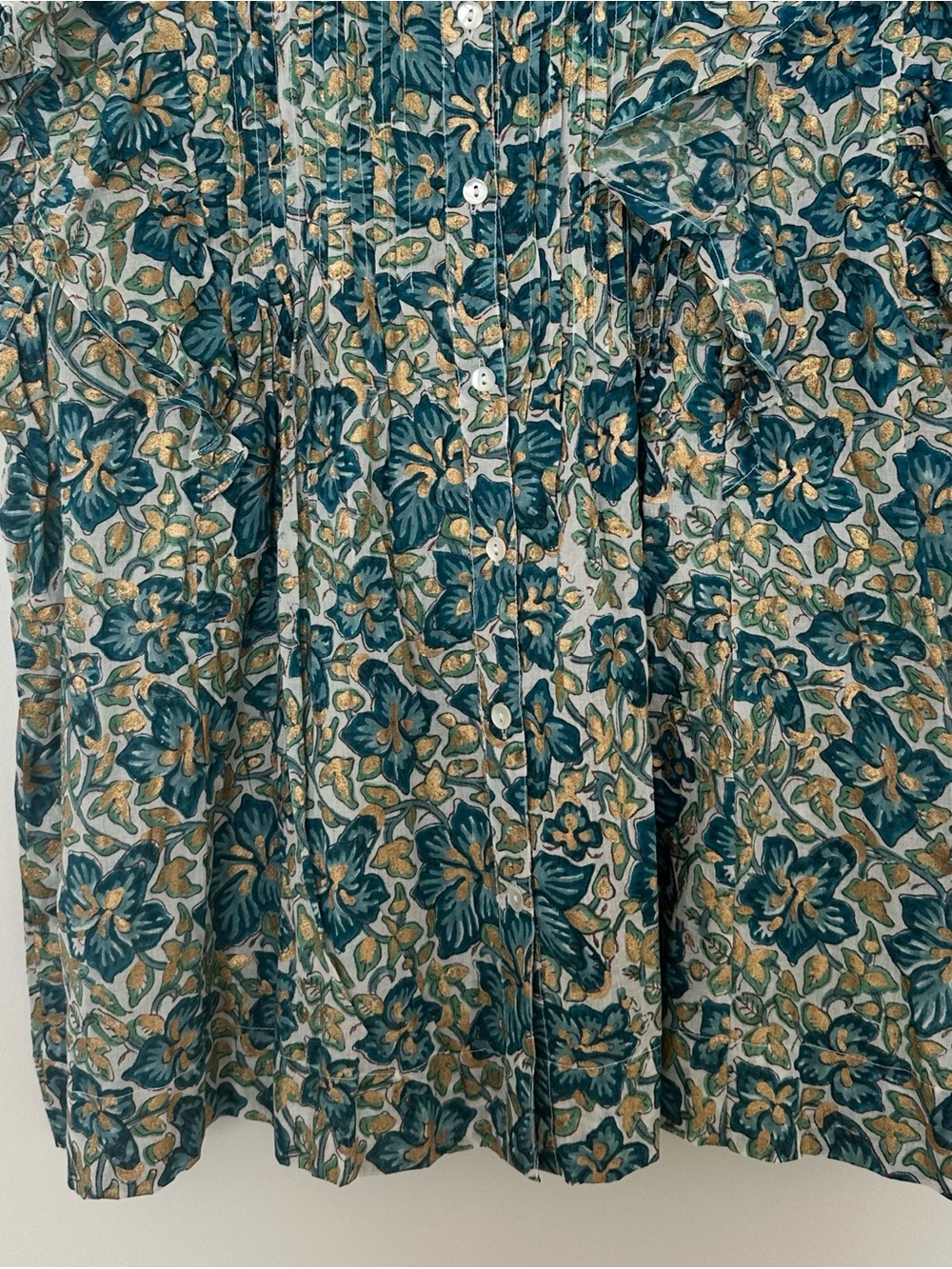 Oliphant Pintuck Ruffle Top - Picture 8 of 12